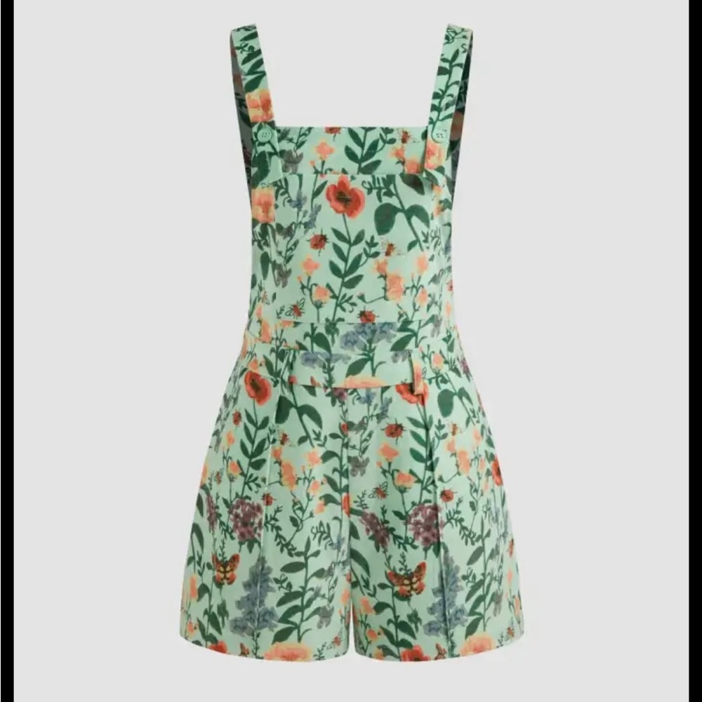 New XL Cider Corduroy Floral Overalls Romper. - Picture 2 of 13